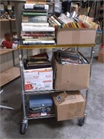 ROLL CART FULL VINTAGE BOOKS LARGE LOT PLUS