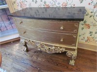 Marble Top Gilt chest