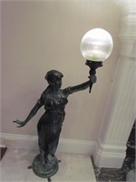 Figural Torch Lamp