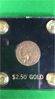 1927 Gold Indian Head Quarter Eagle $2.50 Coin