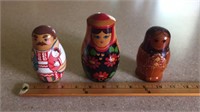 3 USSR nesting dolls