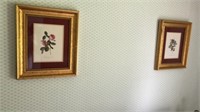 Pair of Gold Framed Flower Pictures