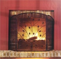 Restore & Restyle Brown Rust Leaf Fireplace Screen