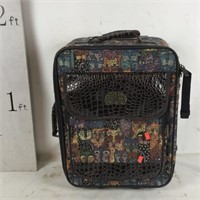 Laurel Burch Roller Suitcase with Cat Design