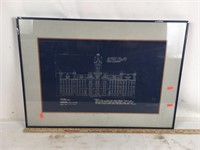 Blueprint of University Hall, Ohio State