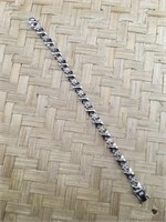 Silver Tone Diamond Accent Bracelet