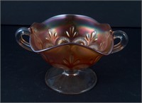 Amber Carnival Glass
