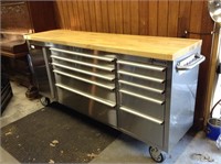 10 drawer stainless steel Montezuma workbench
