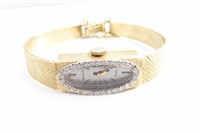 Vintage Lady's 14K, Diamond Bulova Dior Wristwatch