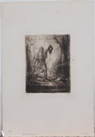 Marius Bauer Etching, "The Execution"