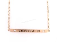 14K Rose Gold Heather Moore "Be Present" Necklace