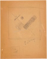 Lazar M (El) Lissitzky 7.5x9.5 Graphite Sketch