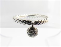 David Yurman Pave Diamond Ball Ring