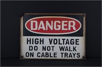 Danger - High Voltage Metal Sign