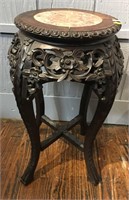 Oriental Carved Marble Top Table