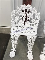 White cast iron chair