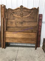 Wood bed frame--6 ft tall by 56" wide