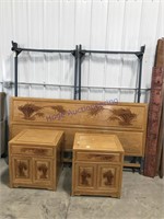 King bed frame and night stands