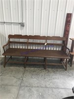 Wood bench, approx 6 ft long