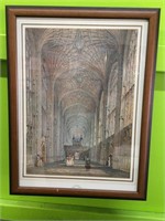 Print C Wild 1781 - 1835 Gothic Cathederal