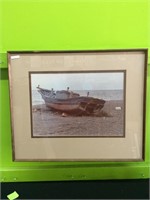 Photograph of Beached Fishing Boat 24 x 29