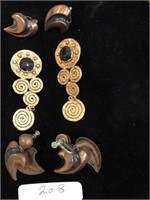 Lot 6 Jewelry Earrings Pierced and Clip