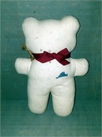 Stuffed Bear; White with Red Bow
