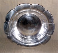 Two Flower Serving Bowls; Metal