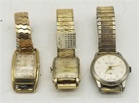 Lot Of 3 Vintage Watches Remington Gruen Hamilton