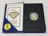 1994 Silver La Raiders Coin 75Th Anniv. NFL