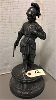 Vintage Metal Soldier Statue