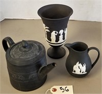 Wedgewood & Black Ceramic Pieces