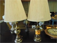 Matching Pair Brass Lamps