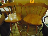 Vintage Wood Barstools