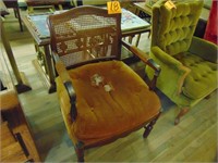 Vintage/Antique Wood and Fabric Chair