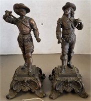 Pair of Bronze French Statues