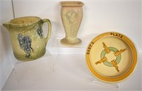 THREE PIECES OF ROSEVILLE POTTERY