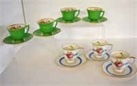 TWO SETS OF DEMITASSE CUPS & SAUCERS
