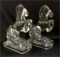 GLASS HORSE BOOKENDS - CASA CHARITY LOT