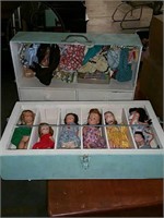 Case of dolls and accessories