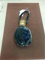 Blue velvet Victorian purse