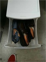 Plastic chest with shoes