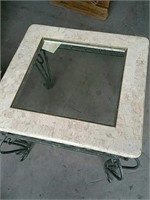 Glass top ornamental table