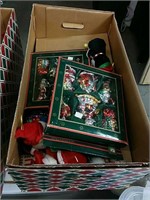 Box with Christmas ornaments