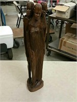 Wood carved African sculpture