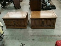 Pair of Walnut Heritage commodes