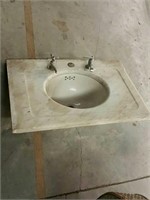 Marble top sink