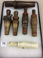 Group of 6 Various Game Calls Including 2 by Art