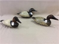 Lot of 3 Canvasback Drakes Including