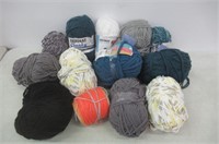 Lot of (13) Various Sizes and Colours of Yarn